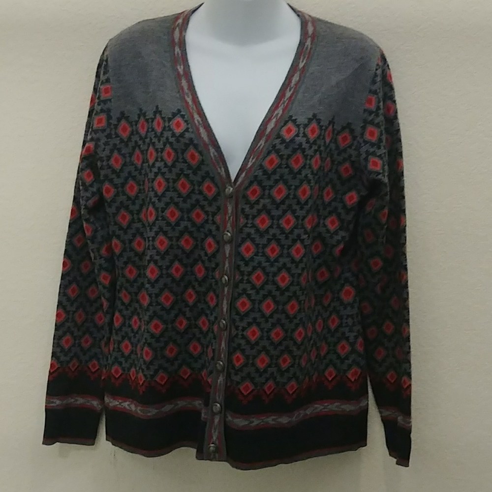 Pendleton Patterned Wool Cardigan Sweater - image 3